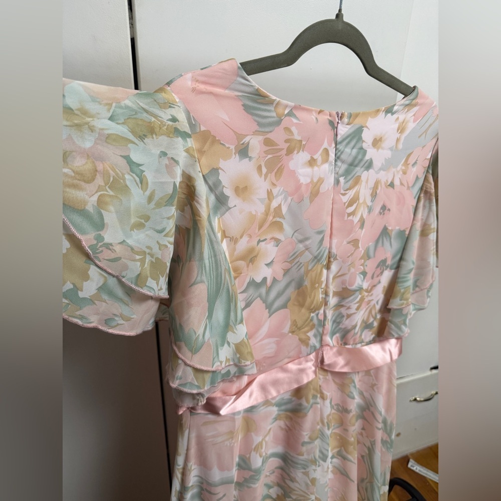 SHEIN Pastel Floral Maxi Dress in Pink, Mint & Cream size Xl - Picture 6 of 8